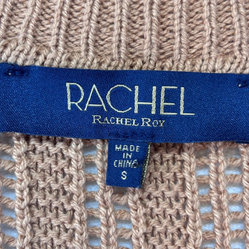 Rachel Rachel Roy Womens V Neck Short Sleeve Knit Sweater Small New Rust Orange‎